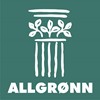 Allgrønn-logo: grønn søyle med blader